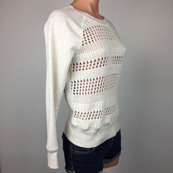 🛍 Aerie Knit Sweater Cream Size Small - Picture 3 of 8